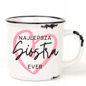 KUBEK VINTAGE Z DOWOLNYM NADRUKIEM ZDJĘCIEM BIAŁY