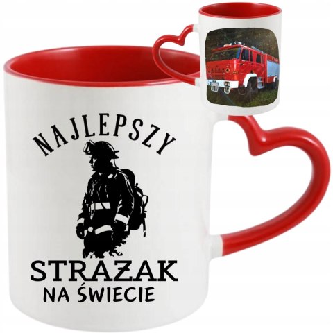 KUBEK Z UCHEM SERCE CZERWONY Z WŁASNYM NADRUKIEM I ZDJĘCIEM KUBEK Z UCHEM SERCE CZERWONY Z WŁASNYM NADRUKIEM I ZDJĘCIEM