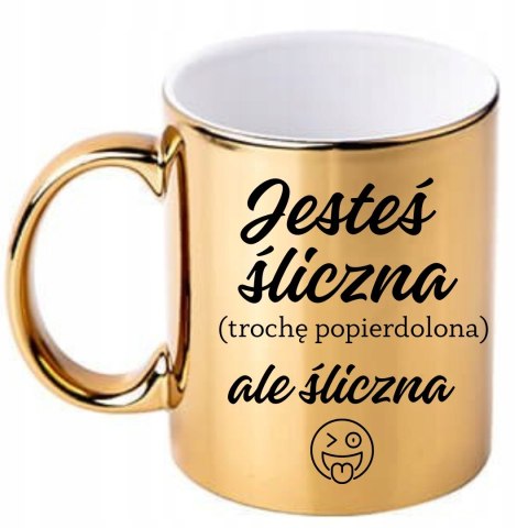 KUBEK ZŁOTY Z ZABAWNYM NADRUKIEM DLA KOLEŻANKI KOLEGI 330 ml KUBEK ZŁOTY Z ZABAWNYM NADRUKIEM DLA KOLEŻANKI KOLEGI 330 ml