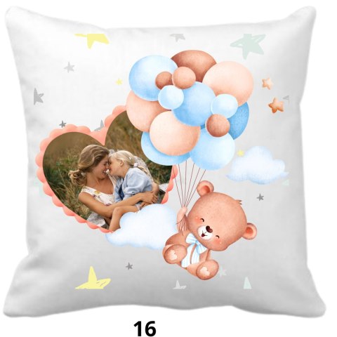 PODUSZKA DLA DZIECKA Z GRAFIKĄ IMIENIEM RÓŻNE WZORY 40x40