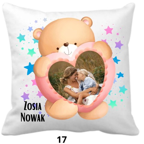 PODUSZKA DLA DZIECKA Z GRAFIKĄ IMIENIEM RÓŻNE WZORY 40x40