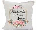 PODUSZKA LINEN Z WŁASNYM NADRUKIEM DLA MAMY 40x40