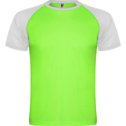 KOSZULKA SPORTOWA KONTRASTOWA ZIELONA FLUO