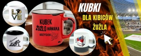 KUBEK RETRO VINTAGE CZERWONY DLA KIBICA ŻUŻLA Z IMIENIEM "KUBEK ŻUŻLOMANIAKA" KUBEK RETRO VINTAGE CZERWONY DLA KIBICA ŻUŻLA Z IMIENIEM "KUBEK ŻUŻLOMANIAKA"