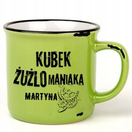 KUBEK RETRO VINTAGE ZIELONY DLA KIBICA ŻUŻLA Z IMIENIEM 
