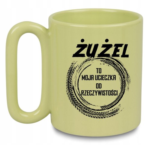 KUBEK ŻUŻLOWY DLA KIBICA ŻUŻLA "UCIECZKA OD RZECZYWISTOŚCI" ZIELONY