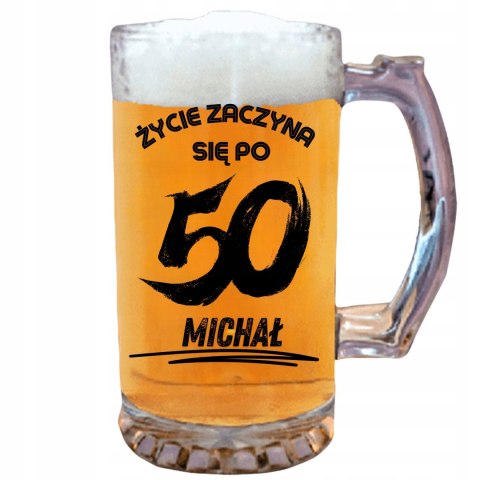 KUFEL SZKLANY Z WŁASNYM NADRUKIEM NA PREZENT RÓŻNE GRAFIKI 500 ml KUFEL SZKLANY Z WŁASNYM NADRUKIEM NA PREZENT RÓŻNE GRAFIKI 500 ml