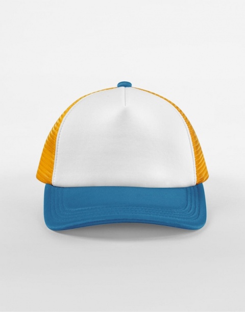 CZAPKA BEECHFIELD RETRO TRUCKER BIAŁO-NIEBIESKO-ŻÓŁTA CZAPKA BEECHFIELD RETRO TRUCKER BIAŁO-NIEBIESKO-ŻÓŁTA