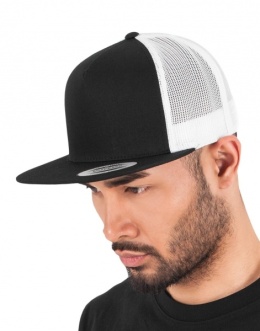 CZAPKA FLEXFIT CLASSIC TRUCKER CZARNO-BIAŁA