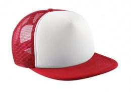 CZAPKA BEECHFIELD VINTAGE TRUCKER BIAŁO-CZERWONA