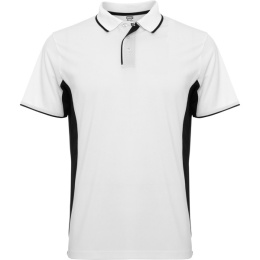 KOSZULKA SPORTOWA POLO BIAŁO-CZARNA