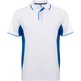 KOSZULKA SPORTOWA POLO BIAŁO-NIEBIESKA
