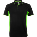 KOSZULKA SPORTOWA POLO CZARNO-ZIELONA