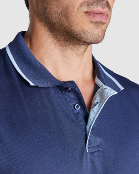 KOSZULKA SPORTOWA POLO GRANATOWO-NIEBIESKA KOSZULKA SPORTOWA POLO GRANATOWO-NIEBIESKA