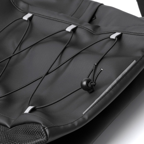 PLECAK ZE SKÓRY Z ODBLASKAMI CZARNY KANSAS