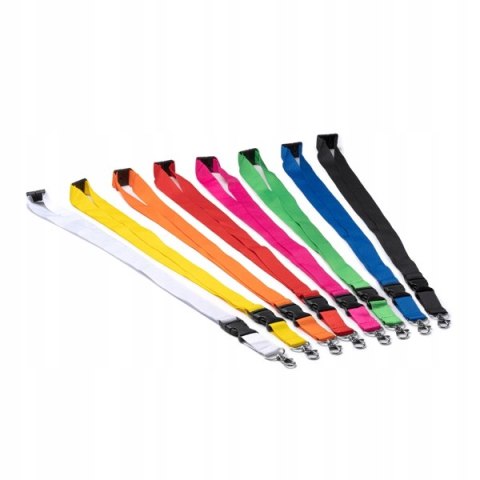 SMYCZ REKLAMOWA Z KARABIŃCZYKIEM KLAMRĄ POLIESTER RÓŻOWA