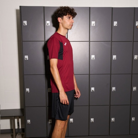 KOSZULKA JOMA WINNER III BORDOWA Z CZARNYM