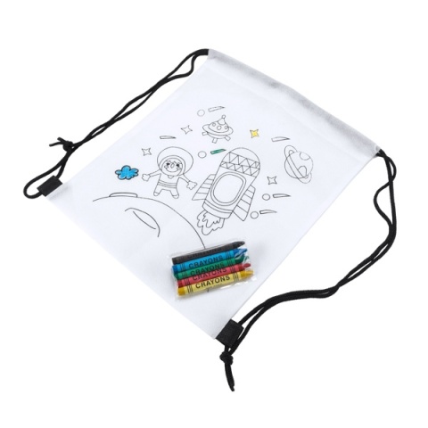 WOREK DZIECIĘCY DO KOLOROWANIA Z KREDKAMI