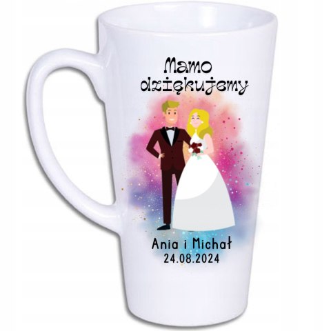 KUBEK LATTE RÓŻNE KOLORY Z WŁASNYM NADRUKIEM LOGO 300 ml