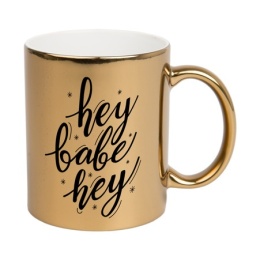 KUBEK METALIC Z NADRUKIEM BŁYSZCZĄCY RÓŻNE KOLORY 330 ml