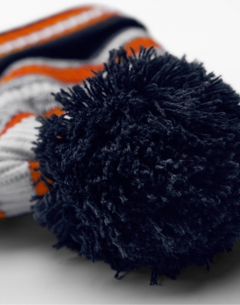 CZAPKA ZIMOWA BEECHFIELD MULTI-SPORT FAN Z POMPONEM POMARAŃCZOWA