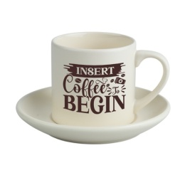 FILIŻANKA ZE SPODKIEM, Z NADRUKIEM, LOGO, RÓŻNE KOLORY 170 ml