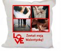 PODUSZKA LINEN Z WŁASNYM NADRUKIEM DLA PAR RÓŻNE WZORY 40x40