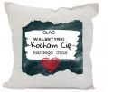 PODUSZKA LINEN Z WŁASNYM NADRUKIEM DLA PAR RÓŻNE WZORY 40x40
